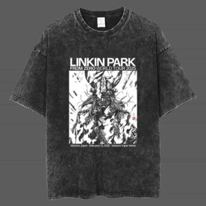 Linkin Park From Zero World Tour 2025 FZ Saitama Poster February 12 2025 By Takashi Okazaki Merch Vintage T Shirt