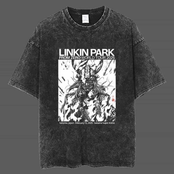 Linkin Park From Zero World Tour 2025 FZ Saitama Poster February 12 2025 By Takashi Okazaki Merch Vintage T Shirt