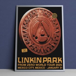 Linkin Park From Zero World Tour 2025 FZ Saitama Poster January 31 2025 By Paul Flores Merch Poster Canvas