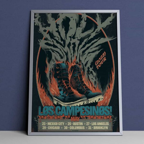 Los Campesinos Introducing The Holy Smoke 2025 Tour By Dannnprints Studio Poster Tour Dates Merch Poster Canvas