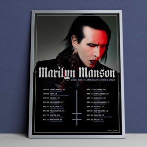 Marilyn Manson 2025 North American Spring Tour Poster Tour Dates Photo By Perou Poster Canvas