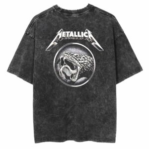 Metallica Black Album Poster Official Merchandise Snake Artwork Retro Band T Shirt