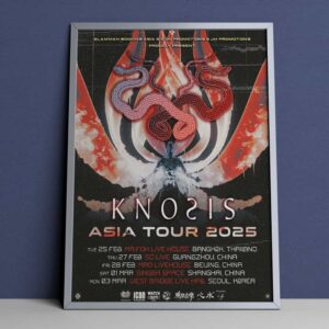 Official Band Knosis Asia Tour 2025 Poster Merch Tour Dates Slamman Booking Asia Presents Poster Canvas