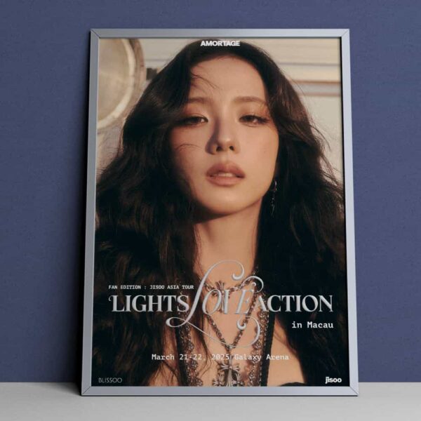 Official Blackpink Jisoo Aisia Tour Lights Love Action In Macau Poster Fan Edition March 21 22 2025 At Galaxy Arena Poster Canvas