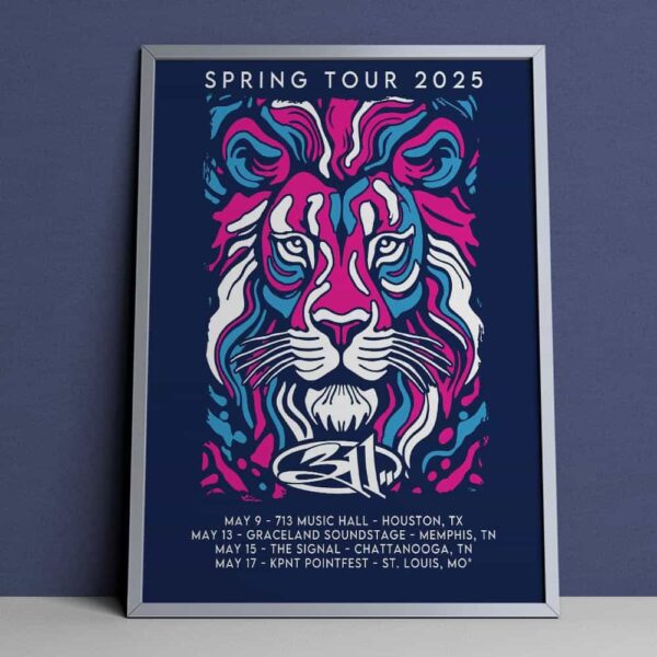 Official Merch 311 Band Spring Tour 2025 Poster Tour Dates Poster Canvas