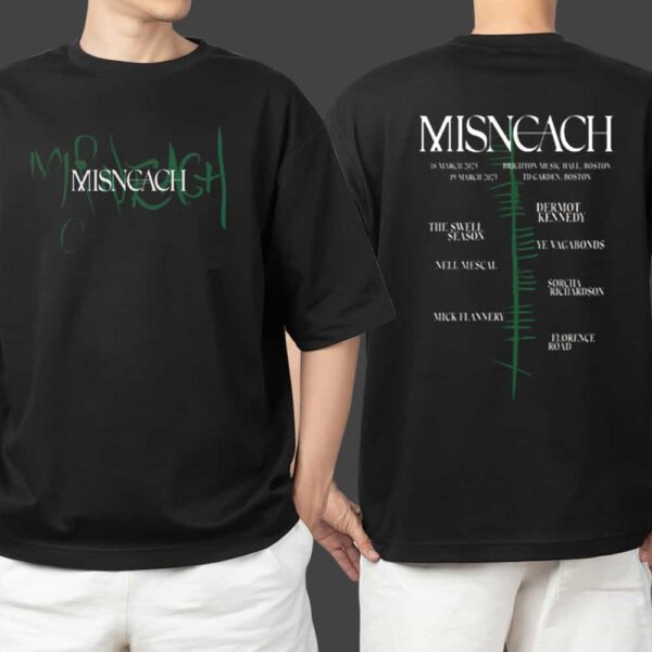 Official Misneach Festival Merch New Arrivals 2025 Boston Lineup Print On Back Unisex T Shirt