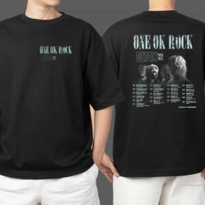 One OK Rock Detox Tour 2025 Merch Tour Dates On Back Two Sides T Shirt