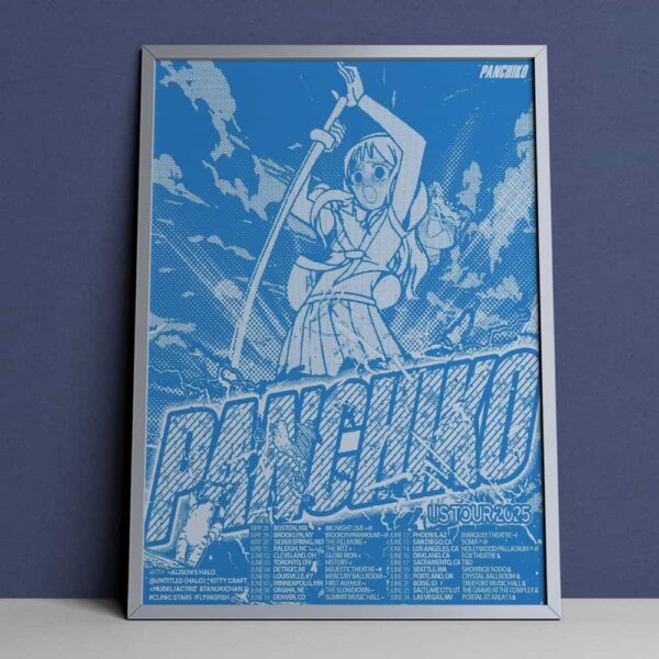 Panchiko US Tour 2025 Next Pop Music Tour kitty craft x Clinic Stars x realflyingfish x Alison’s Halo x tanukichanmusic Poster Tour Dates Poster Canvas