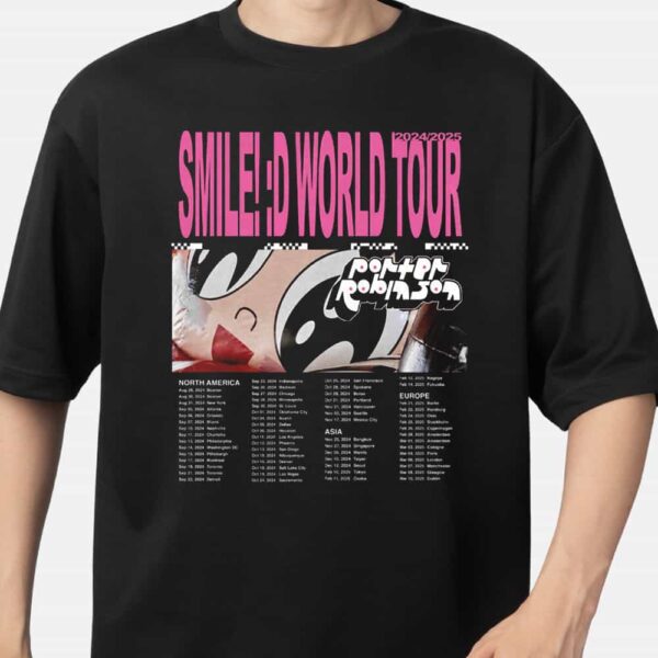 Porter Robinson Smile World Tour 2024 2025 North America Asia Europe Tour Dates Merch Unisex T Shirt