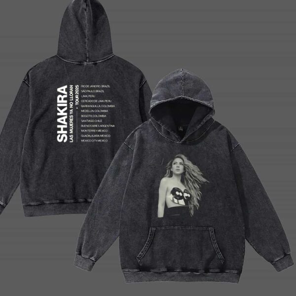 Shakira Las Mujeres Ya No Lloran Tour 2025 Tour Dates Merch Retro Hoodie