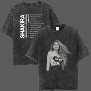 Shakira Las Mujeres Ya No Lloran Tour 2025 Tour Dates Merch Retro T Shirt