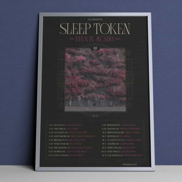 Sleep Token The Even In Arcadia Tour 2025 Poster Tour Dates Poster Canvas