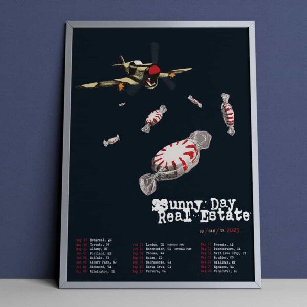 Sunny Day Real Estate 2025 US x CAN x UK Tour Poster Tour Dates Merchandise Limited Poster Canvas