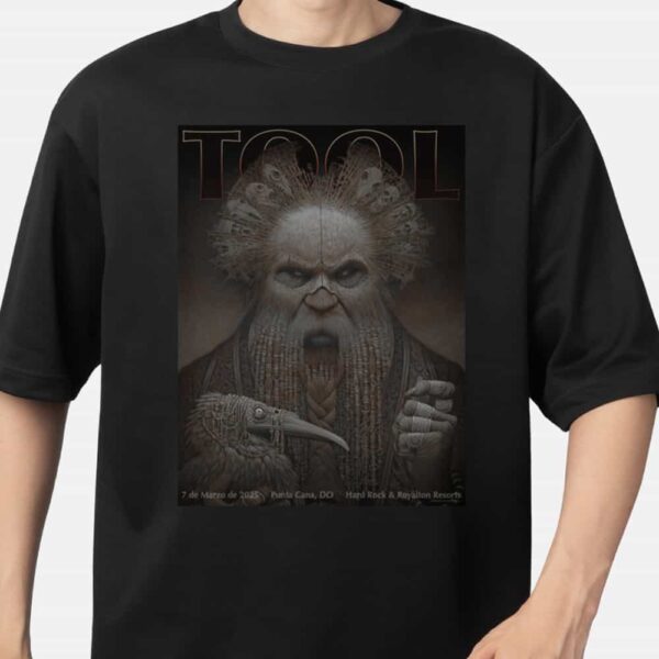 Tool Music Band Limited Merch Poster March 7 2025 At Punta Cana DO Hard Rock And Royalton Resorts T Shirt