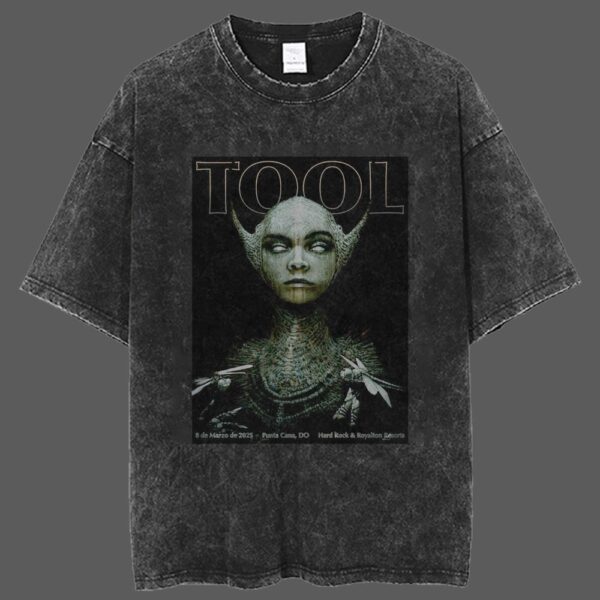 Tool Music Band Official Merch March 8 2025 At Punta Cana DO Hard Rock And Royalton Resorts By Ed Binkley Artwork Retro Band T Shirt