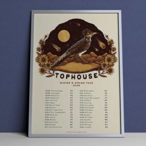 TopHouse The Band Official Merch Winter And Spring Tour 2025 Poster On Back Poster Canvas