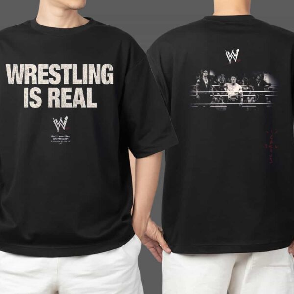 Travis Scott Circus Maximus Wrestling Is Real Collaboration With WWE 2025 Merch Unisex Two Sides T Shirt