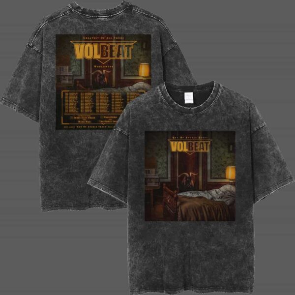 Volbeat New Album New Single New Tour God Of Angels Trust Greatest Of All Tours Worldwide 2025 Tour Dates Merch Retro Band Two Sides T Shirt